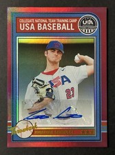 2025 Panini Stars and Stripes - (Jonathan Santucci) Red Throwback Auto (24/99)