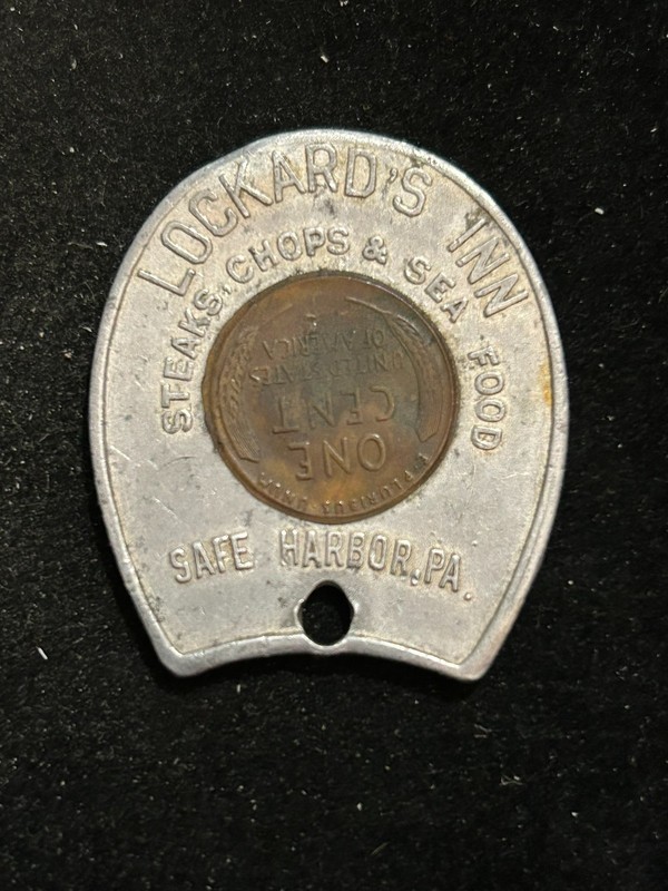 1955 Safe Harbor Pennsylvania Encased Cent Token Lockard's Inn PA260