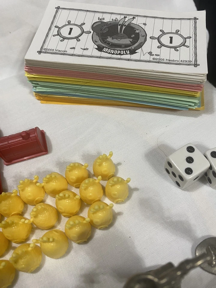 Monopoly SpongeBob SquarePants 2005 Replacement Game Pieces - Cards Money & More - Image 4 of 4