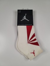 Nike Air Jordan Jumpman White Ankle Socks 1 Pair Men's Size 8-12 Rare HTF New