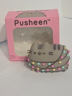 Pusheen Holiday Figure Christmas Lights Box Exclusive Figurine Decor Grey Cat