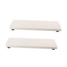 2Pcs Stone Soap Trays Water Absorbing Diatomite Coaster  8.7" x 3.2" White