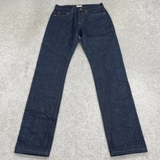 Unbranded UB201 Jeans 30x33 Indigo Denim Tapered Fit 14.5oz Selvedge Button Fly