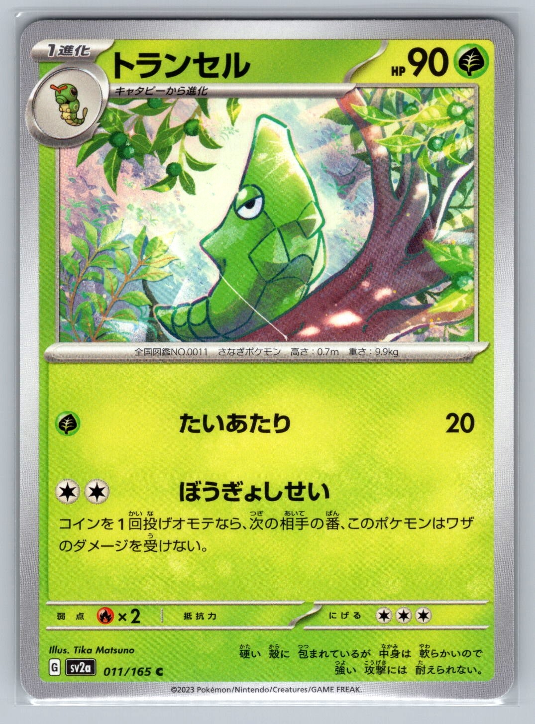 Pokemon Metapod Common SV2a: Pokemon Card 151 011/165 NM