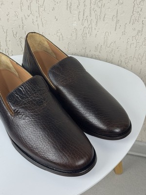 Tecovas Mens The Monterrey Loafers Shoes 11.5D Hickory Bison Leather Slip On The Monterrey in Texas Tan Cowhide - Men main image 4
