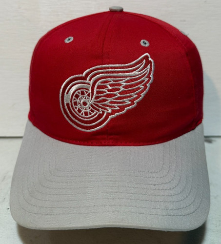 Vintage Twins Enterprise Detroit Red Wings Snapback Hat Red Gray Twill