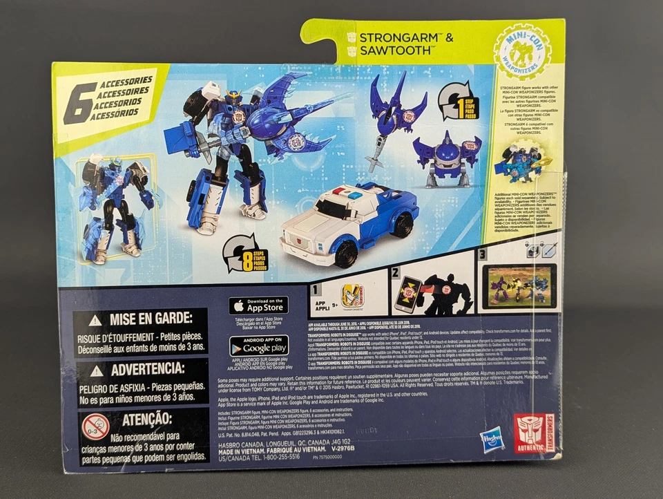 Transformers RID 2015 Strongarm and Sawtooth SEALED Hasbro Minicon Armor - Image 3 of 4
