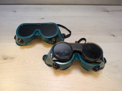 (Set of 2) Welding Goggles Rubber Plastic CHOB ANSIZ 87.1 Flip Up Set