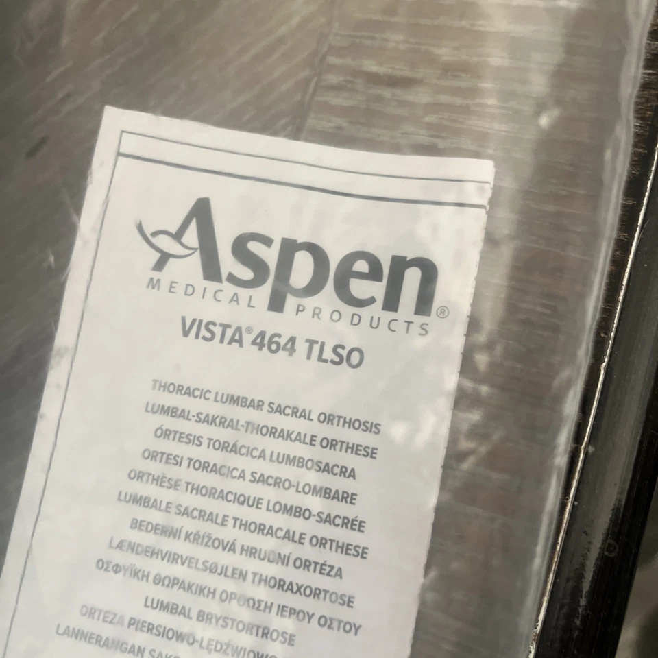 Aspen Vista 464 TLSO lombar coluna inferior traseira tamanho único ajustável - Imagem 2 de 4