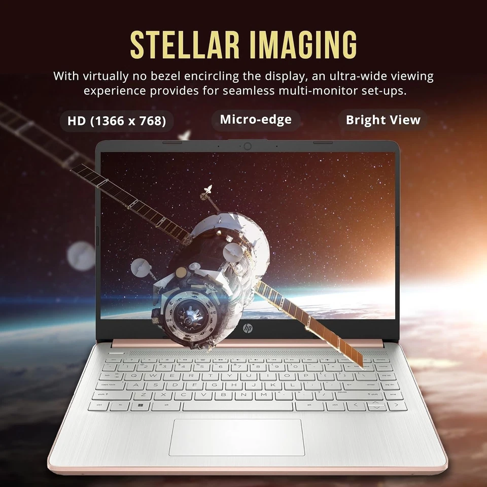 HP Stream 14 Inch Laptop Intel Celeron N4120 16GB RAM 416GB Storage - Image 4 of 4