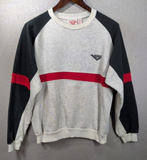Vintage PONY 80s Color Block Men's L Sweatshirt Pony Pullover Graphic Sweatshirt