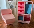 Barbie 1979 Vintage Dream Furniture Collection Bath Chest and Commode, 1045