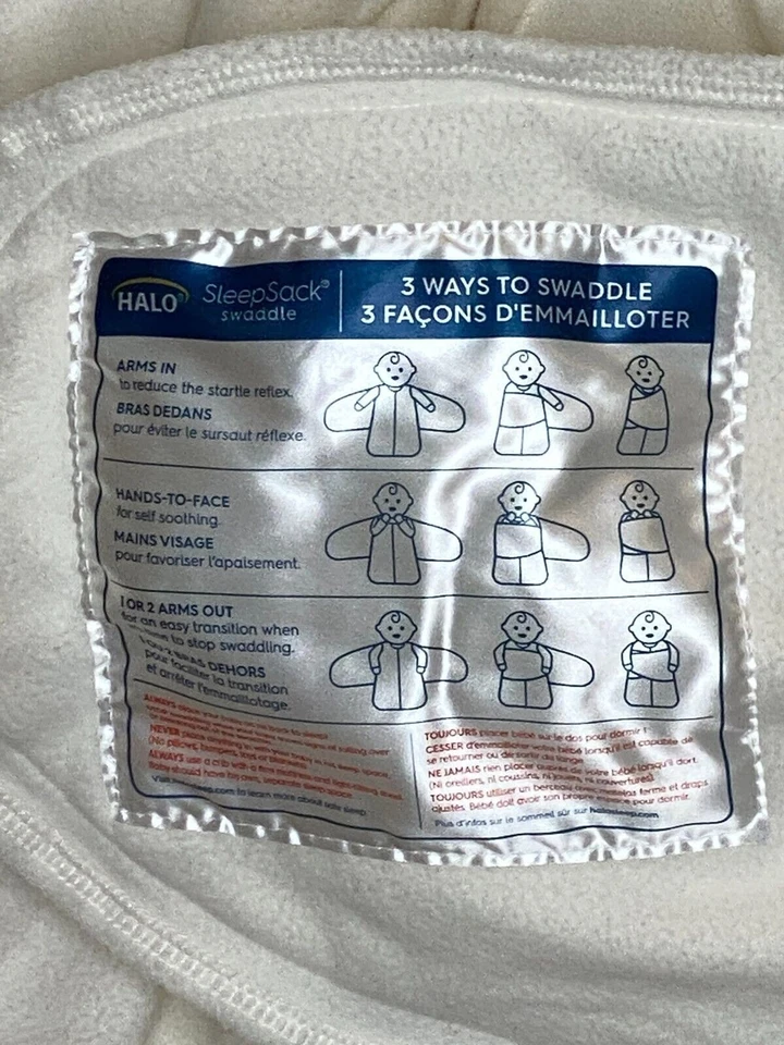 Saco de dormir Halo marfim lã bebê recém-nascido novo na caixa unissex - Imagem 4 de 4