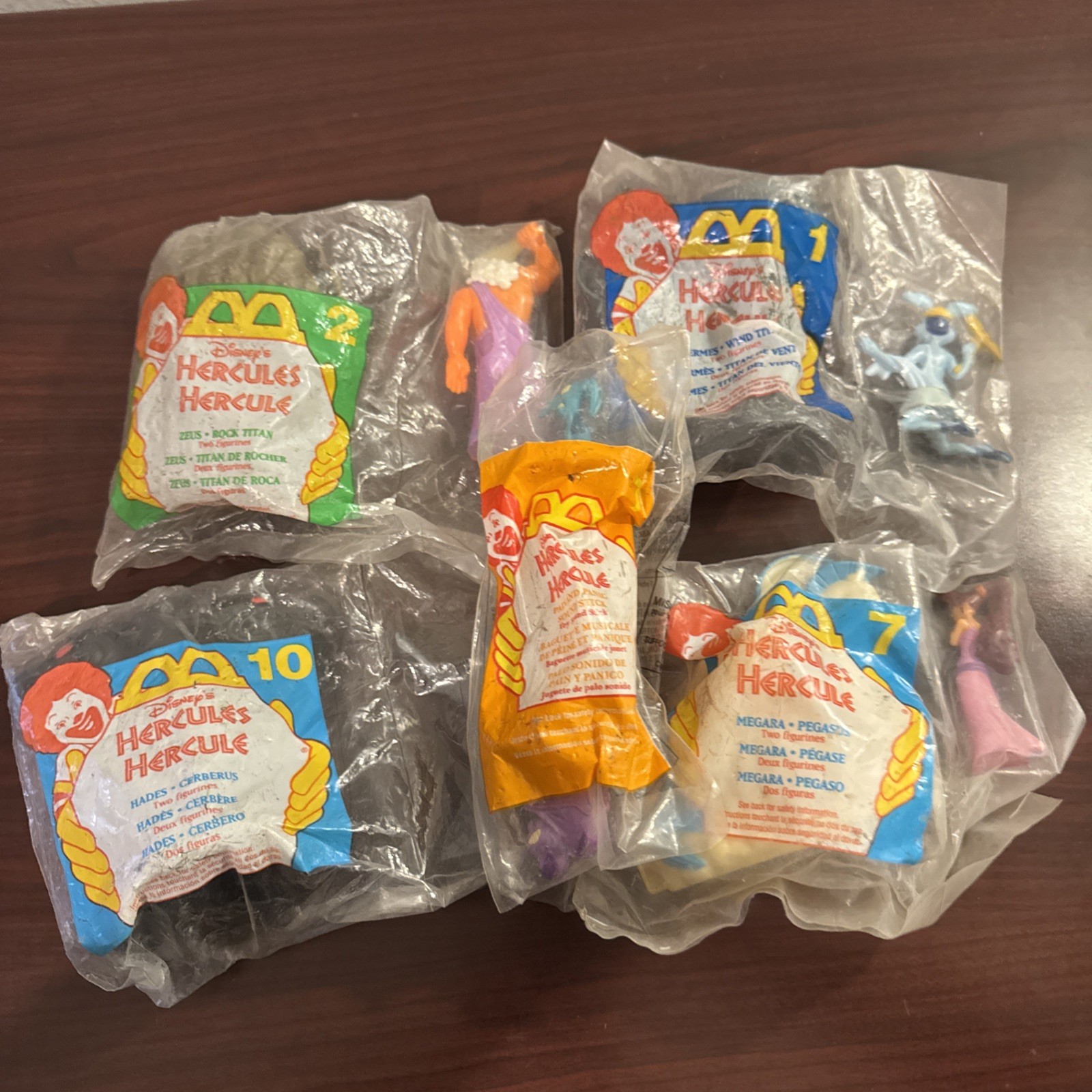 Vintage Disney Hercules LOT 5 McDonald's Figures 1996 Happy Meal Toys