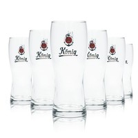 6X KöNig Pilsener Bier Glas 0,4L Becher Willi GläSer Pokal Brauerei Pilsner Beer