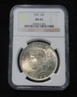 1922 Peace Dollar * NGC Graded MS65 * Beautiful Coin & Holder