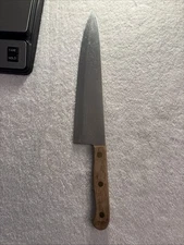 Vintage Old Homestead 10" Chef Knife, With Hardwood Handle, From Japan