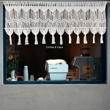 Boho Valance Macrame Curtains for Windows Macrame Valance for Bedroom Livingr...