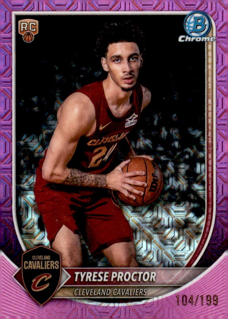 2025-26 Bowman - Chrome Tyrese Proctor #BCV-55 Pink Mojo Refractor /199 (RC)