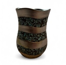 Mosaic, Toothbrush, Holder Teal And Silver 5 Inches Tall