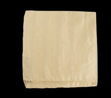 NWOT Italo Ferretti White w Tonal Striped Silk Pocket Square Italy 14"