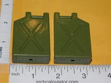 Pair Injection Mold Plastic Gasoline Cans for Tonka Army Jeep & Others TKP-184