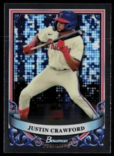 JUSTIN CRAWFORD 2024 BOWMAN STERLING PROSPECTS RC PHILADELPHIA PHILLIES #BSP-44
