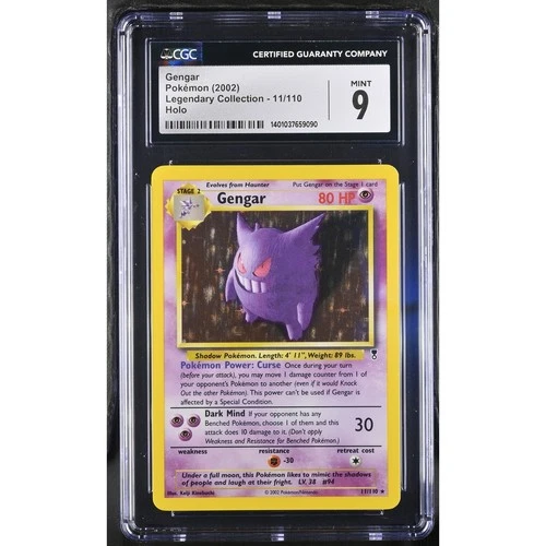 CGC 9 MINT Gengar 11/110 Pokémon 2002 Legendary LC Holo Rare (PSA/BGS)