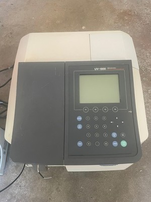Shimadzu UV-1800 UV-Vis Spectrophotometer, PC w/ UVProbe, Syringe Sipper