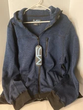 Mack Russo men’s size  XL zip up hooded jacket dark blue NWT