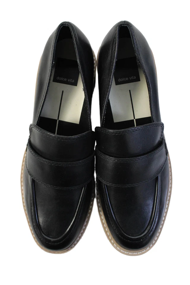 Dolce Vita Mujer Grueso Suela en Contraste Estilo Mocasín Sin Cordones Negro Talla 8 Foto 2 de 4