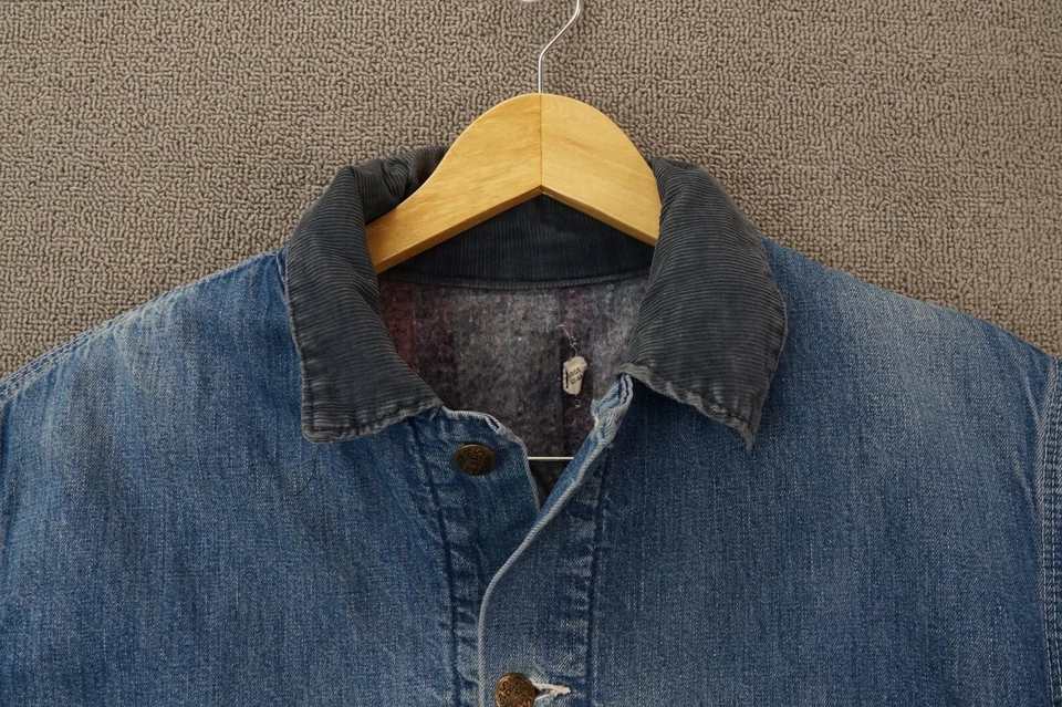 Chaqueta de mezclilla forrada con manta Sears Work'n Leisure años 80 talla grande 42-44 Foto 3 de 4