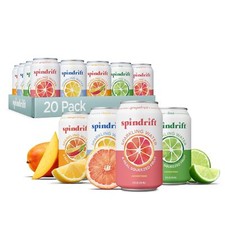Spindrift Sparkling Water, 4 Flavor Variety Pack, 12 Fl Oz Pack of 20