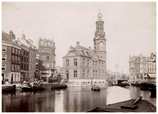 Netherlands, Amsterdam, Buyenlarge Montelbaanstoren Vintage Albumen Print, Tira