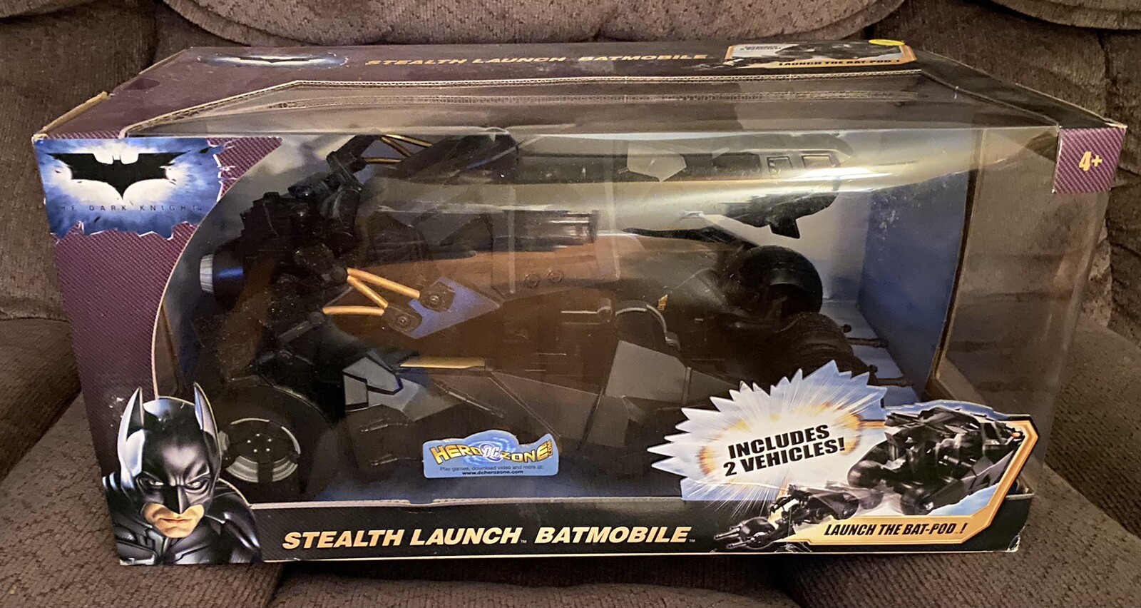 Mattel Batman The Dark Knight Stealth Launch Batmobile With Bat-Pod & 2 Vehicles