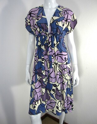 ALICE TRIXIE CAP SLEEVE DRESS SIZE M MEDIUM PINK BLUE