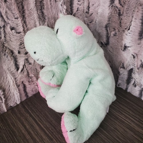 TY PLUFFIES TUBBY Baby mintgrün rosa Nilpferd Stofftier Plüschtier TyLux 2002 - Bild 2 von 9