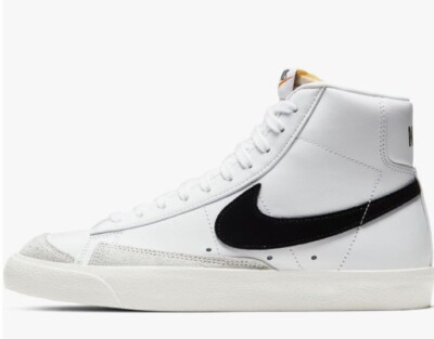 Nike Blazer Mid 77 Vintage Women's 12 White Leather Lifestyle Shoe BQ6806-100