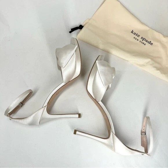 sandali da sera kate spade new york donna sposa fiocco avorio raso taglia 8B