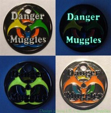 Danger Muggles PathTag Pair with Glow Enamel 2pcs lot
