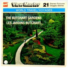 View Master A016C, The Butchart Gardens, Canadian Version, GAF, 3 Reel Set