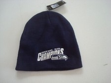 SEATTLE SEAHAWKS DEADSTOCK TOBOGGAN KNIT VINTAGE BEANIE SKULL TOQUE HAT CAP