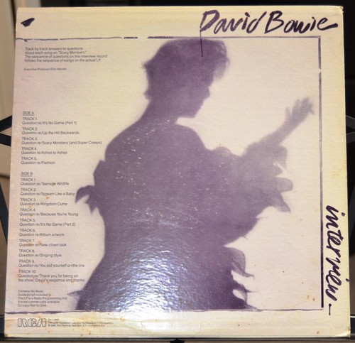 Mick Ronson Record Collection – David Bowie Interview LP - Picture 2 of 2