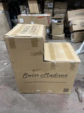 Swiss Madison Carre One Piece Square Toilet Dual Flush 1.1/1.6 GPF, Bisque Color