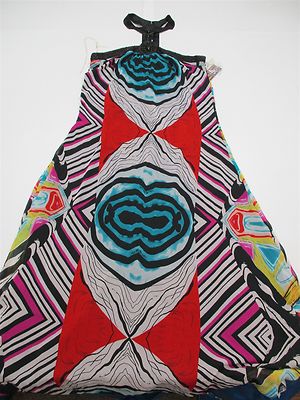 new AUTHENTIC ICON Women's Size M Flowy Geometric Colorful Shift Dress