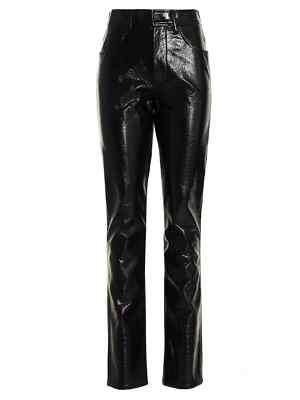 Diesel P-Arcy Damenhose Lederoptik Größe 27 Taille Pantaloni neu mit Etikett