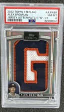 2022 Topp Sterling Alex Bregman Jumbo Jersey Letter G Patch 1/1 Game Worn JLPABR