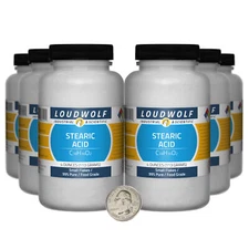Stearic Acid / 1.5 Pounds / 6 Bottles / 99% Pure Food Grade / Small Flakes / USA
