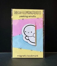 Peeking Emotis Magnetic Bookmark -  the  coffeemonsterzco TCMC - New