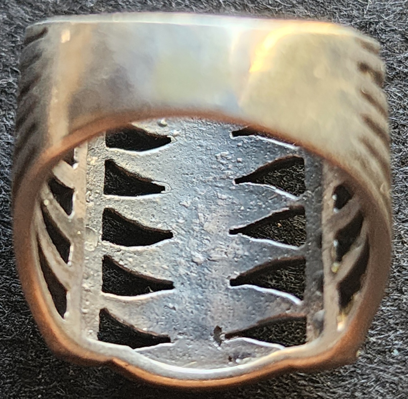 Sterling Silver Statement Ring Vintage Marcasite … - image 5